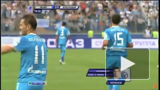 Кержаков забивает третий мяч. Зенит - Краснодар 3:0