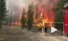 На окраине города Югорска в ХМАО загорелся лес