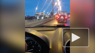Массовое ДТП на Ушаковской развязке стало причиной транспортного коллапса 