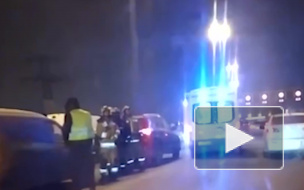 На КАД образовалась пробка от Московского проспекта до Вантового моста