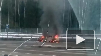 Появилось видео горящего Peugeot на ЗСД