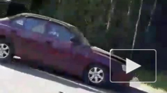 Появилось видео массового ДТП в Петербурге