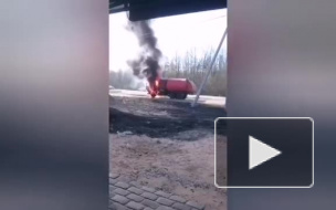 В Ленобласти загорелся мусоровоз