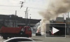 На проспекте Вернадского в Москве сгорел бульдозер