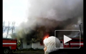 Очевидец снял момент пожара в Соликамске