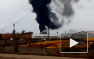Очевидец снял пожар на ТЭЦ в Салавате