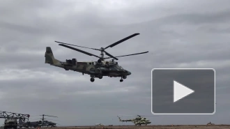 Опубликованы кадры нанесения ударов экипажами вертолетов Ка-52 по объектам ВСУ