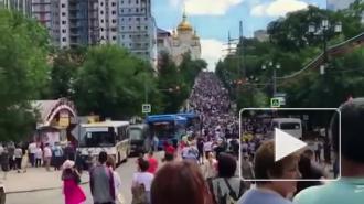 В Хабаровске жители вышли на стихийный митинг против ареста губернатора Сергея Фургала