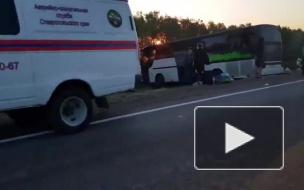 На Ставрополье автобус из Тбилиси протаранил КАМАЗ: Два человека погибли