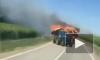 Видео: Огненный трактор с сеном спалил поле пшеницы в Краснодарском крае