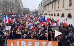 На акцию протеста против COVID-пропусков во Франции вышли почти 40 тысяч человек