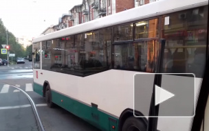 Видео: водитель петербургского автобуса решил сыграть наперегонки с трамваем