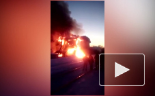 Появилось видео пожара вокзала под Тамбовом, который подожгли школьники