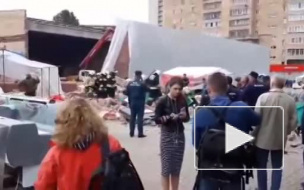 Появилось видео с места обрушения кинотеатра в Балашихе