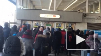 Жители "Девяткино" столпились у метро, которое закрыли из-за бесхозного предмета 