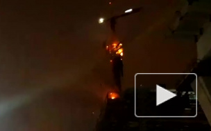 Появилось видео страшного пожара на ЗСД в Петербурге