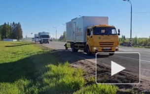 Автопоезд из Ленобласти едет на Донбасс