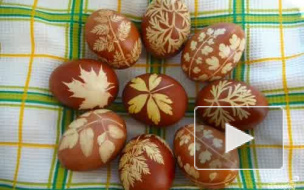 Как красить яйца в луковой шелухе с узором, с зеленкой, мраморные или с рисунком