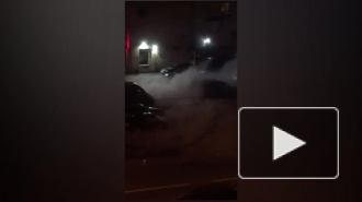 На Варшавской ночью прорвало трубопровод с горячей водой