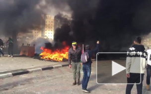 Видео: в палестинском городе начались столкновения молодежи и израильских военных