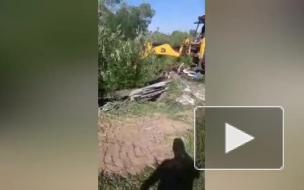 Прогонную улицу в Петергофе очистили от мусора