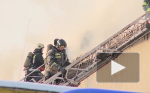 Ночью в Пушкине горело здание НИИ, пожар тушили почти два часа