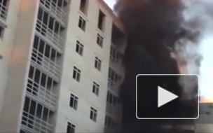 Как тушили пожар на Косой линии в Петербурге: из дома вывели 40 человек