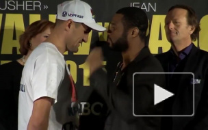 Боксеры устроили потасовку на взвешивании