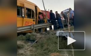 В Дагестане школьный автобус попал в массовое ДТП