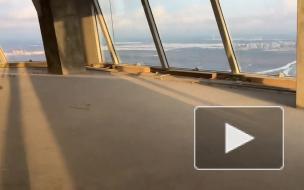 Завораживающие виды на Финский залив с высоты «Лахта Центра» попали на видео