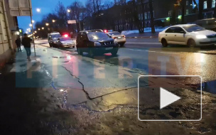 Жёсткое видео: в Выборгском районе вне зоны пешеходного перехода насмерть сбили женщину