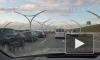 Видео: на ЗСД у Васильевского острова столкнулись шесть машин