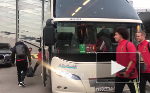 Видео: сборная Бельгии по футболу прибыла в Петербург