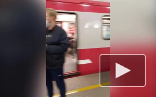 На "красной" линии метрополитена Петербурга произошел сбой в движении поездов