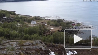 Оползень отнес в море весь поселок в Норвегии