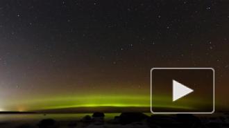 В окрестностях Приозерска запечатлели северное сияние