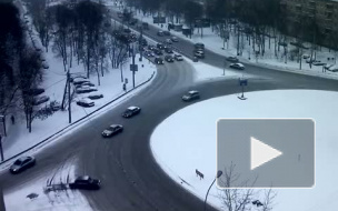 Снегопад в Москве пагубно влияет на траекторию движения «жигулей»