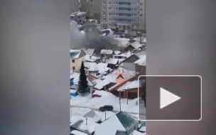 В Новосибирске загорелись два частных дома
