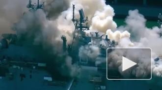 Пожар на USS Bonhomme Richard в Сан-Диего произошел не в результате взрыва