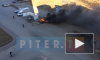 Видео: на Московском шоссе загорелся внедорожник