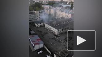 Пожар на территории бывшего Невского рынка