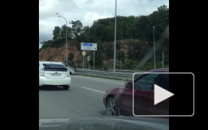 Появилось видео ДТП с тройным перевертышем под Владивостоком