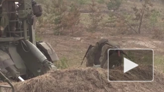 Минобороны РФ показало кадры работы самоходных зенитных установок 2С7М "Малка"