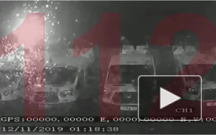 Опубликовано видео с поджогом микроавтобусов для видеофиксации в Подмосковье