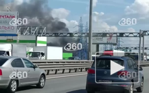 К ангару в Люберцах направили пожарный поезд