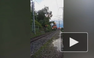 В Сочи из-за схода грунта задержали движение 13 поездов