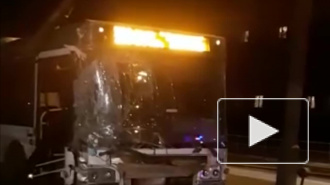 Видео: В Москве рейсовый автобус врезался в дерево, пострадали 9 человек