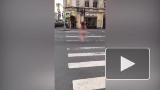 Петербуржцы заметили гулявшую голую девушку в центре города