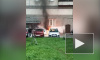 Горящую иномарку на Народной улице тушили восемь пожарных и две единицы техники