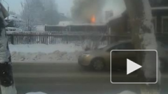 Видео: в Сыктывкаре горела баня